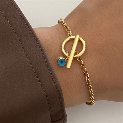 Curled Armkette mit Blaue Auge (7001227132973)