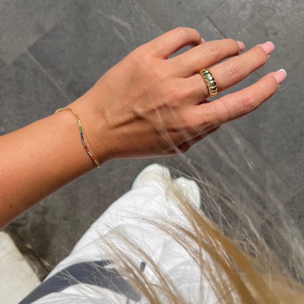 COLORFUL WATERWAY BRACELET | 925 SILVER GOLD PLATED