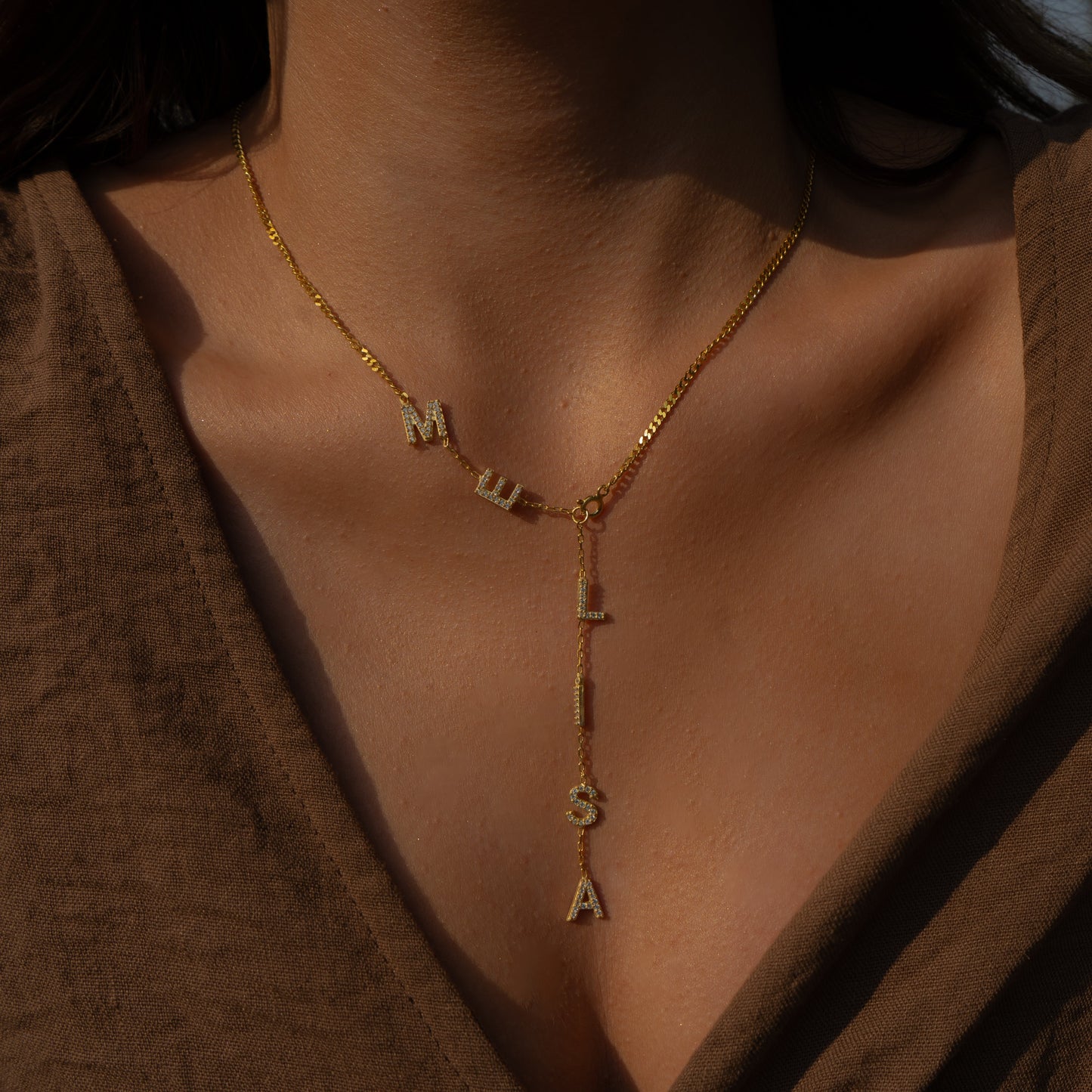 ZIRCON STONE NAMED SUMMER NECKLACE 2 | 925 SILVER 18 GOLD PLATED