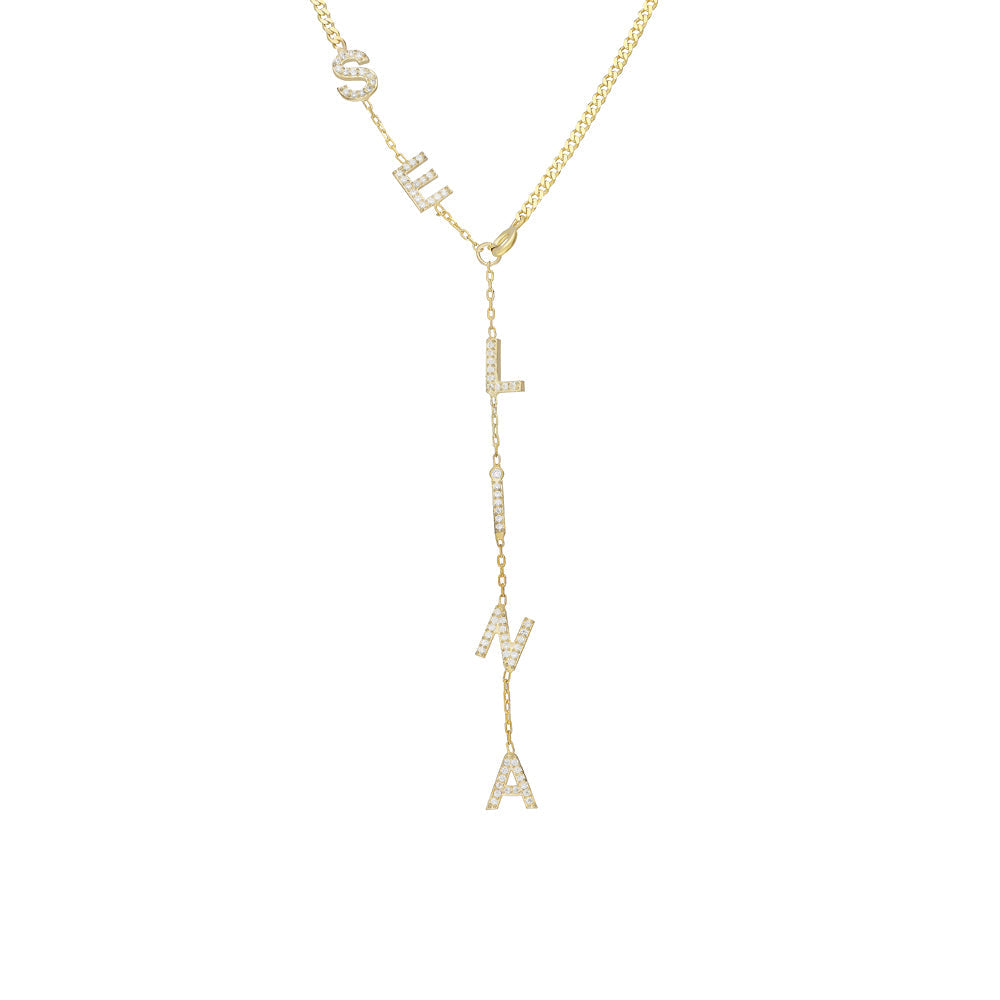 ZIRCON STONE NAMED SUMMER NECKLACE 2 | 925 SILVER 18 GOLD PLATED