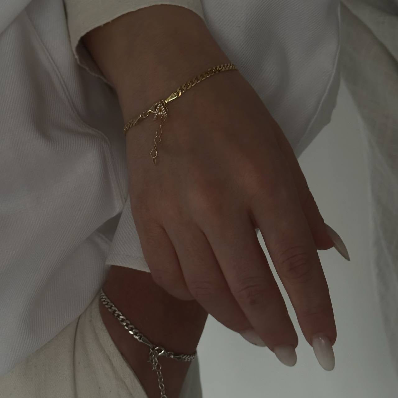VOLUME GURMET DOUBLE COUPLE BRACELET | 925 SILVER GOLD PLATED