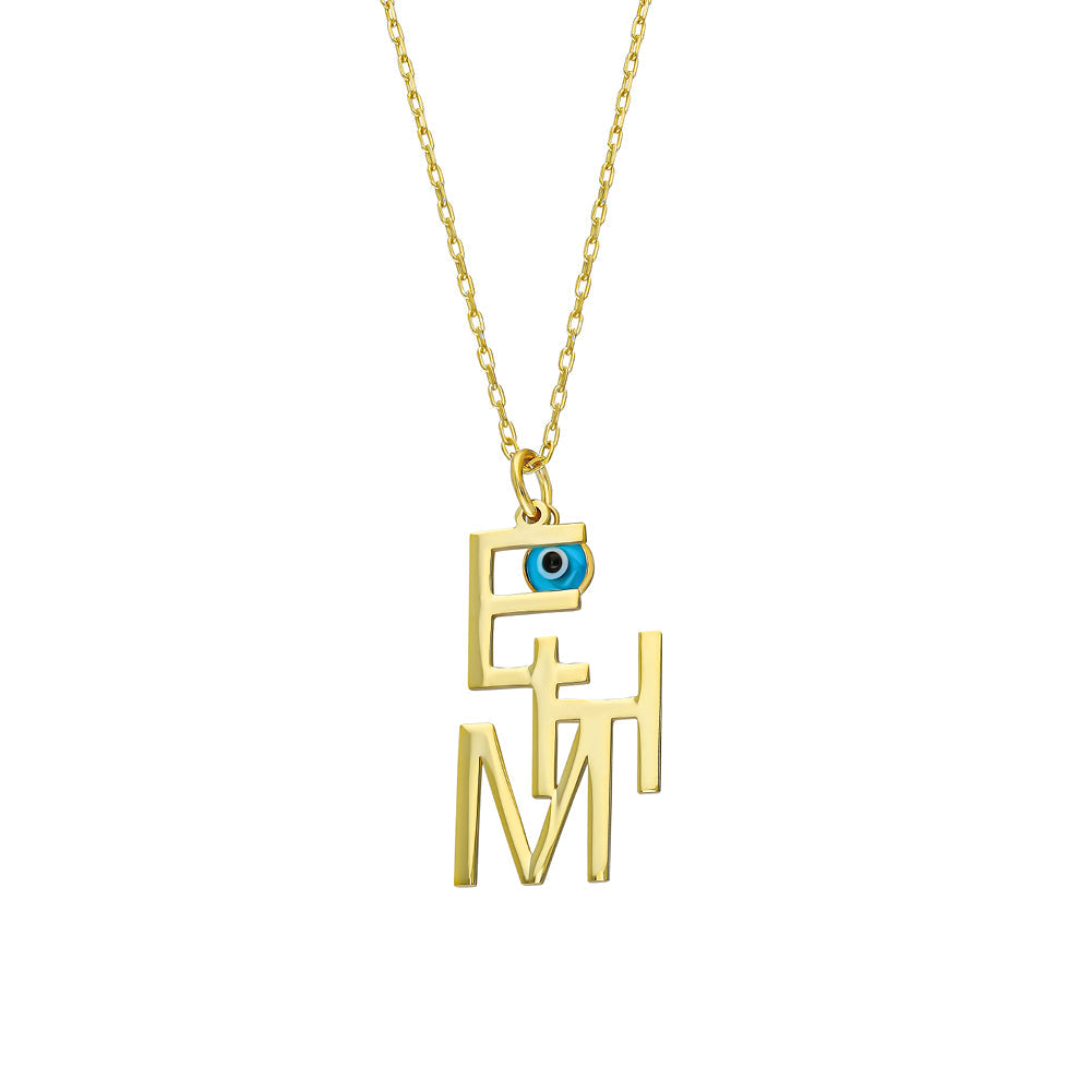 3 LETTER TRIO NECKLACE | 925 SILVER GOLD PLATED