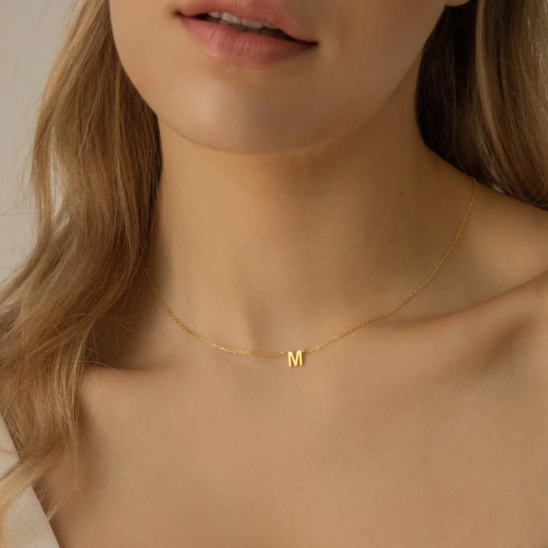 Minimalist Single Letter Necklace