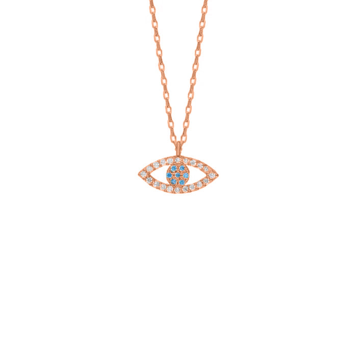 MINIMAL REHEMA EYE NECKLACE | 925 SILVER GOLD PLATED