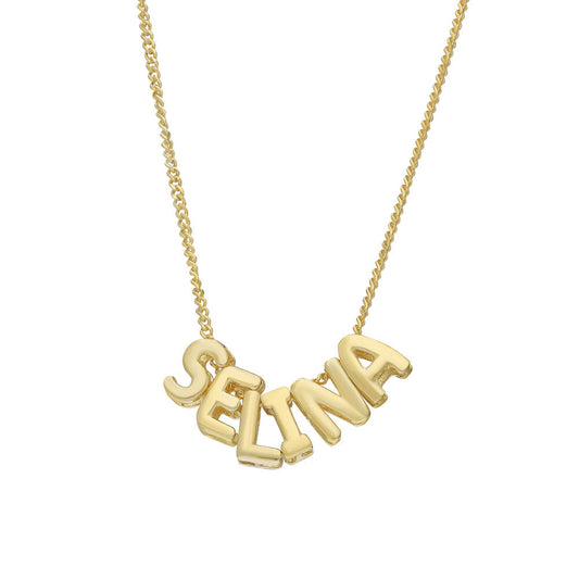 MINIMAL BOMB NAME NECKLACE | 925 SILVER GOLD PLATED