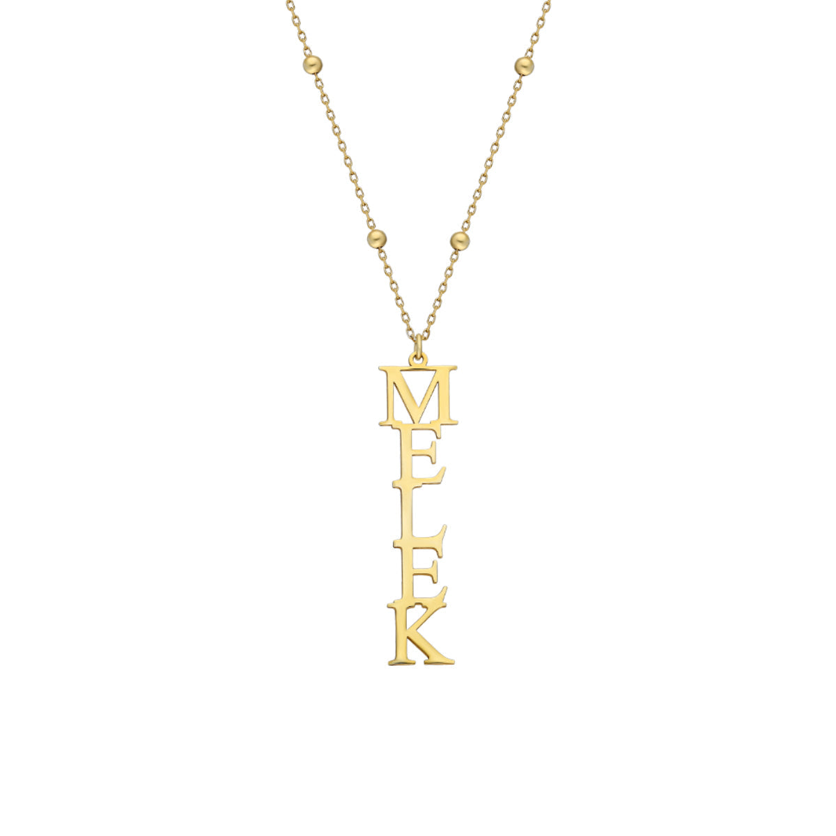 VİNTAGE DİKEY İSİM KOLYE