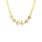 GOTHİC HARFLİ EZME ZİNCİR KOLYE