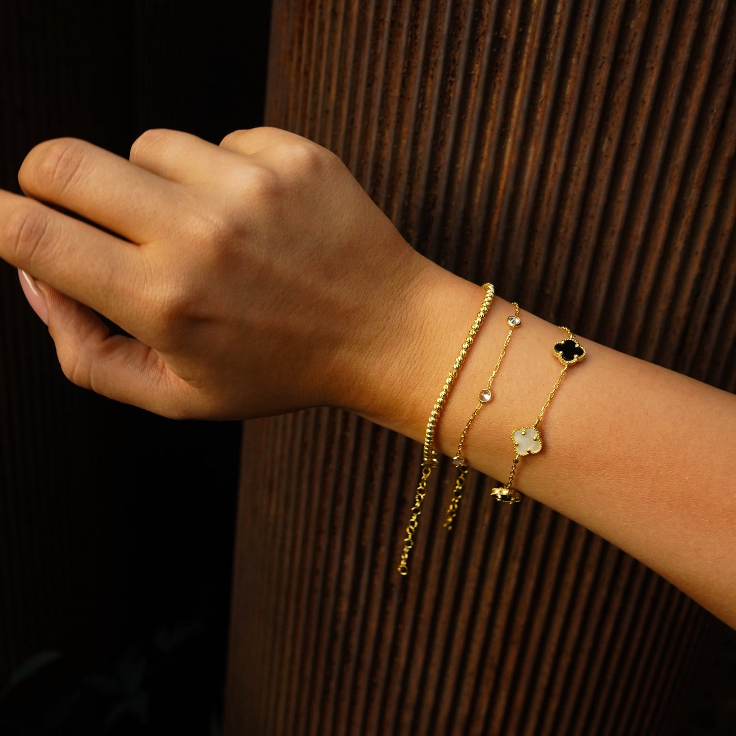 TIFF STONE BRACELET | 925 SILVER GOLD PLATED