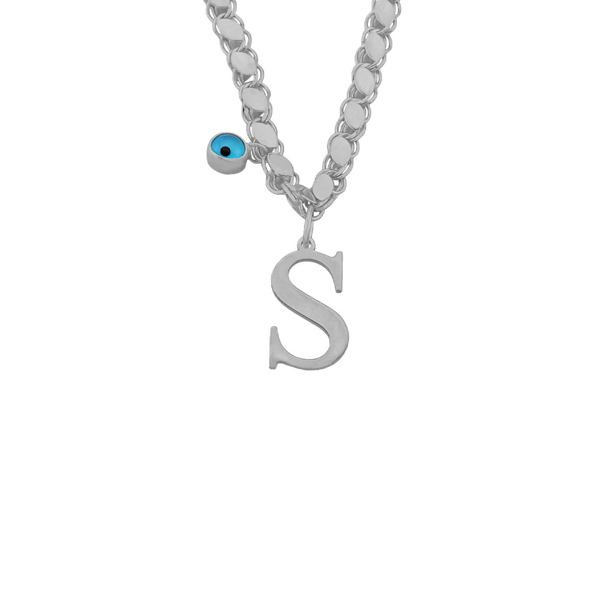 SEQUINE LETTER NECKLACE | 925 SILVER GOLD PLATED