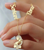 İKİ İSİMLİ ANNE BEBEK KOLYE
