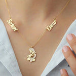 İKİ İSİMLİ ANNE BEBEK KOLYE