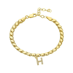 Gersten Armkette mit Zirkonia Buchstaben (8702746984791)