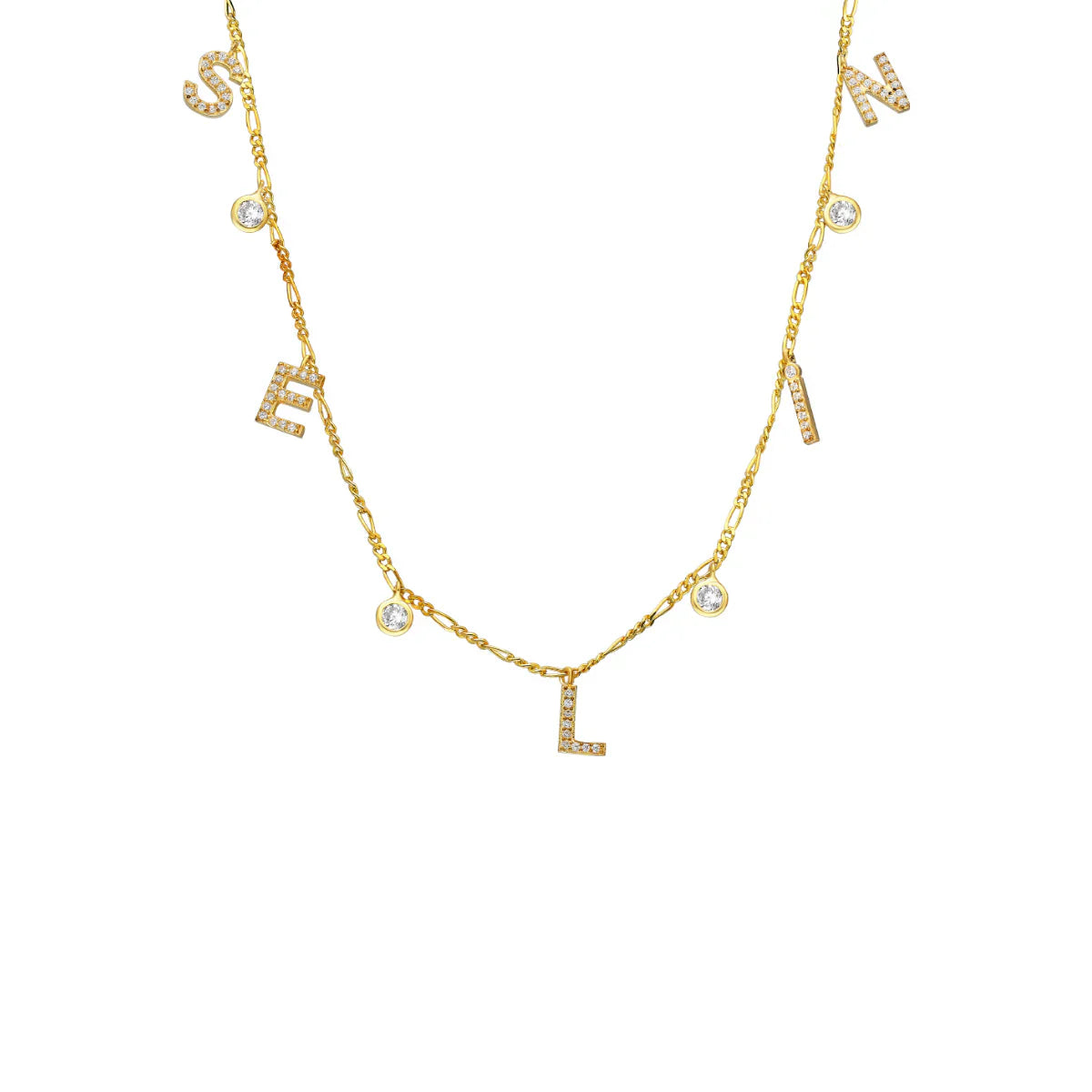 ZİRKON TAŞLI CHOCKER İSİM KOLYE