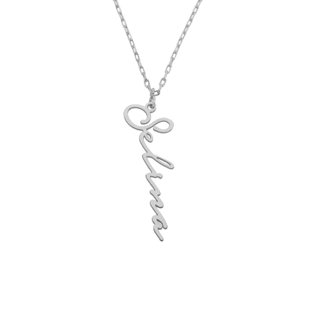 VERTICAL NOTERA FONT NECKLACE | 925 SILVER GOLD PLATED