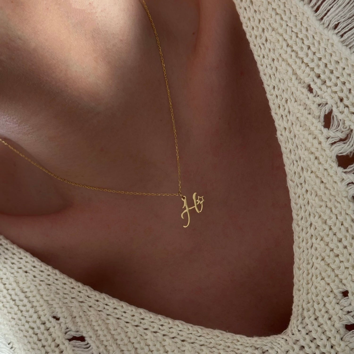 MİNİ YILDIZLI HARF KOLYE