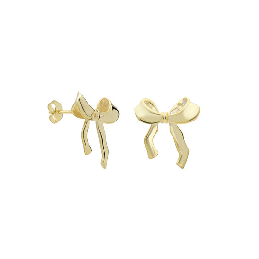 VOLUME BOW EARRINGS | 925 SILVER GOLD PLATED