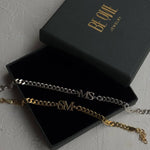 XXL GURMET ZİNCİRLİ İKİ HARFLİ ÇİFT BİLEKLİĞİ