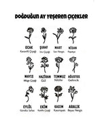DOĞUM ÇİÇEĞİ VE TAŞI İSİM KOLYE