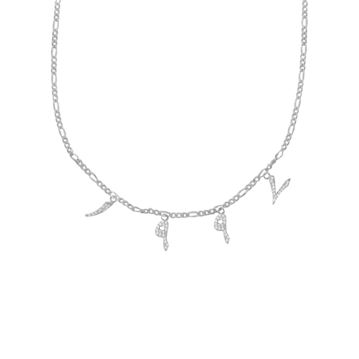 Arabische-Jahreszahl Halskette mit Zirkonia (7017091596333)