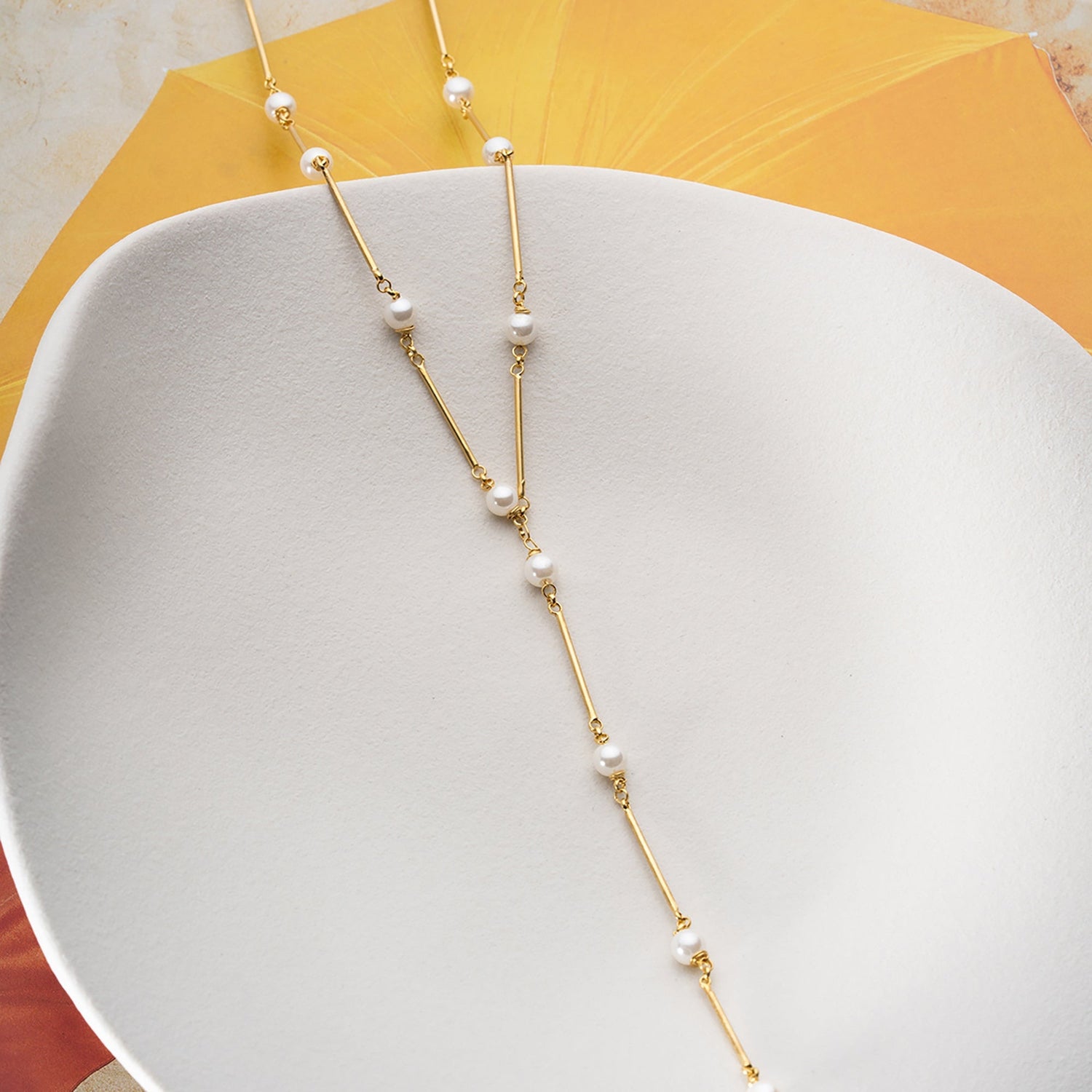 İNCİLİ ÇUBUK Y KOLYE