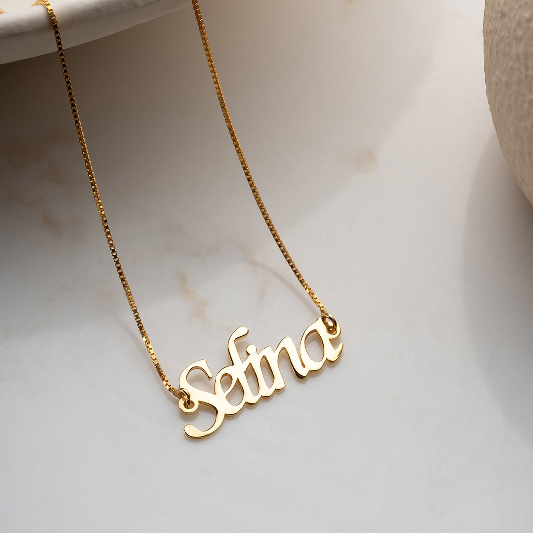 KÜP ZİNCİRLİ İSİM KOLYE