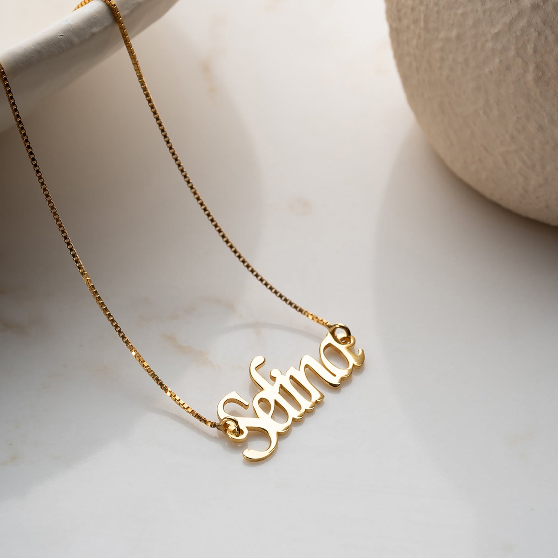 KÜP ZİNCİRLİ İSİM KOLYE