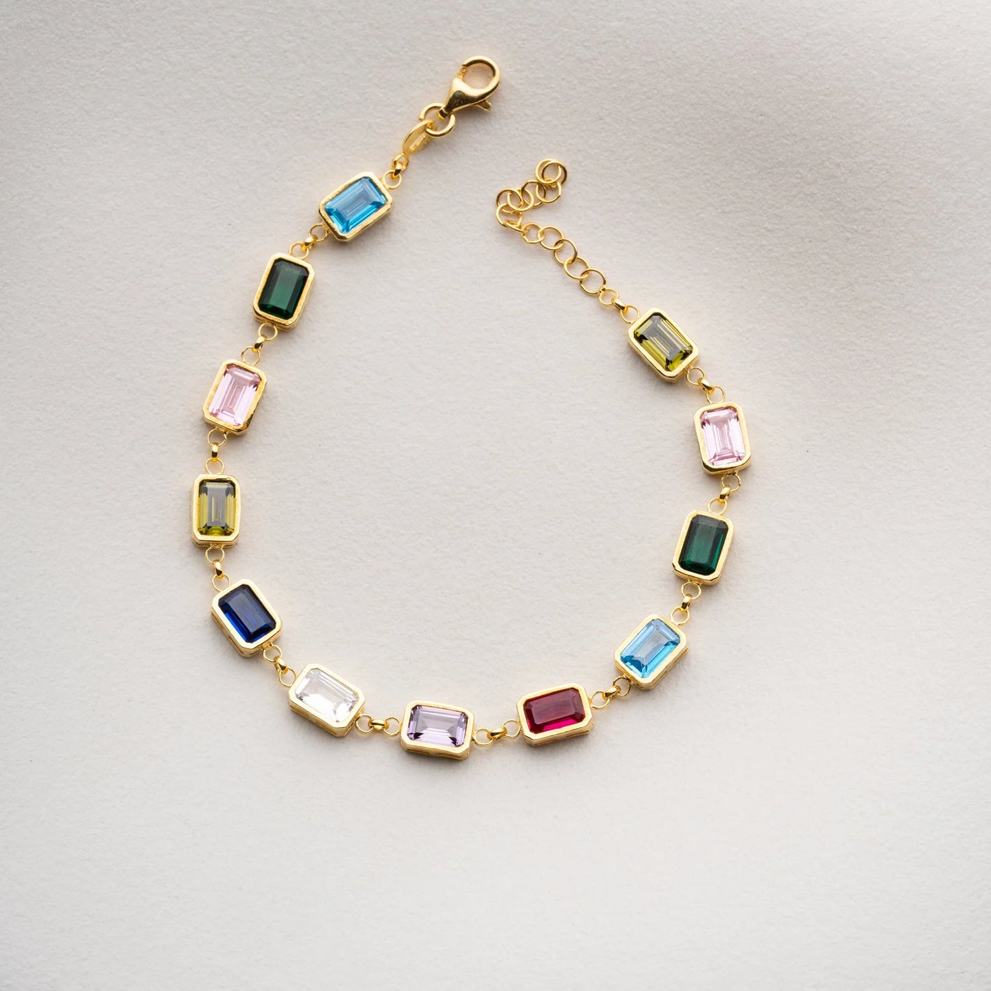 Ruby Bracelets | 925 Silver Gold Plated