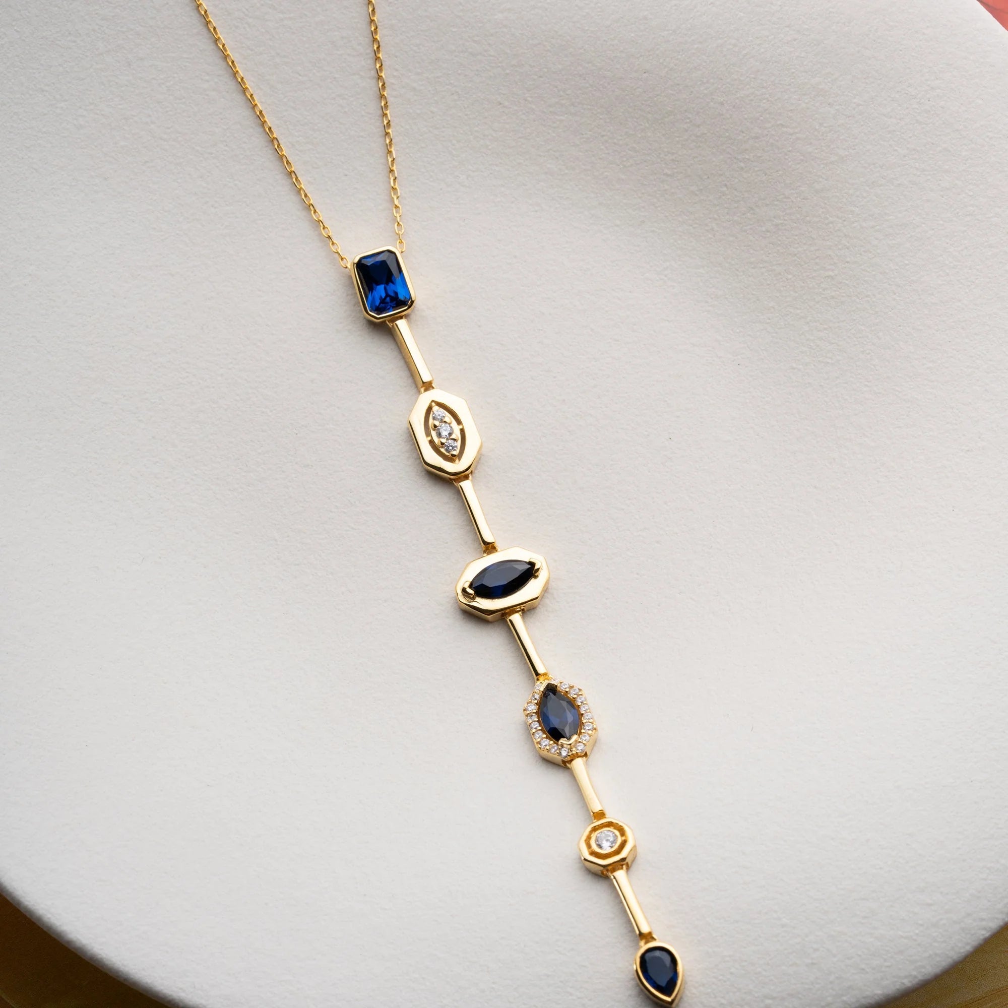 Mari Y Necklace | 925 Silver Gold Plated