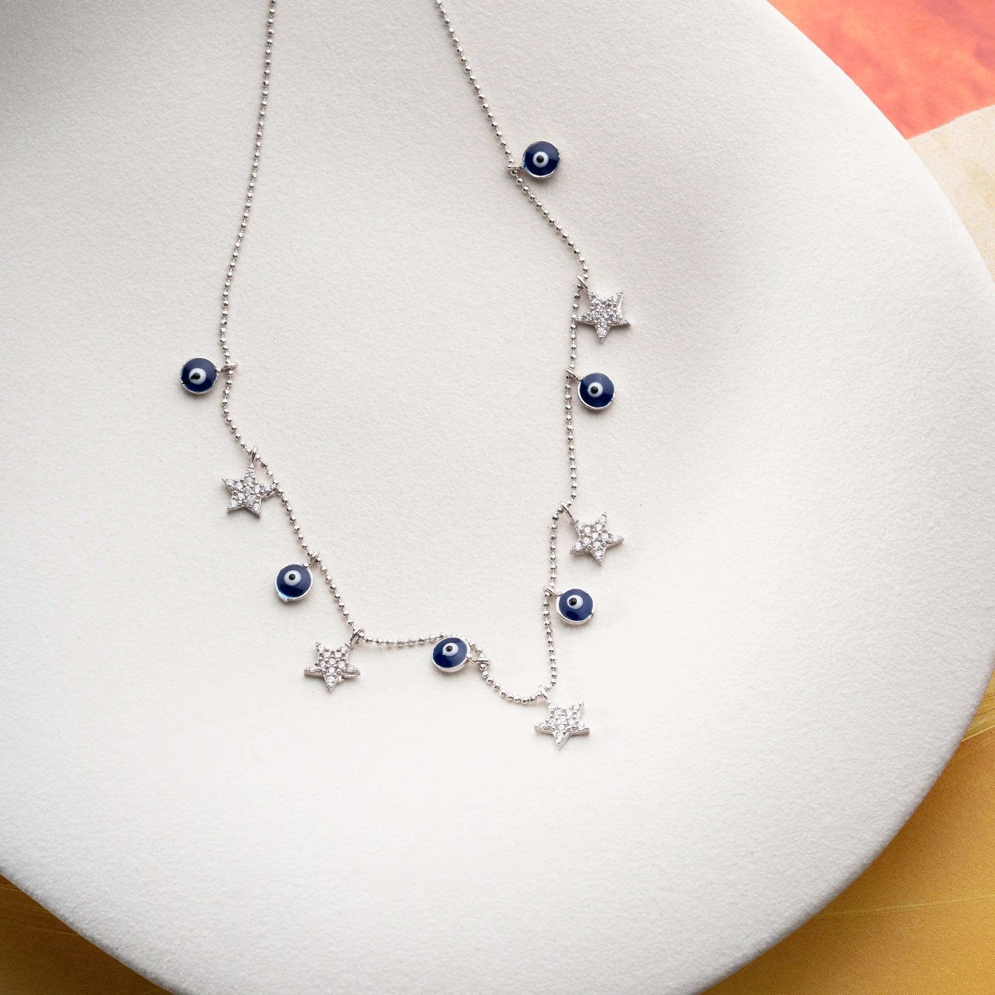 Star x Nazar Necklace | 925 Silver Gold Plated