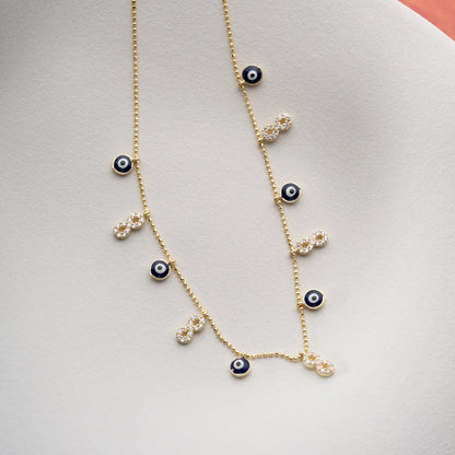 Infinity X Nazaar Necklace | 925 Silver Gold Plated