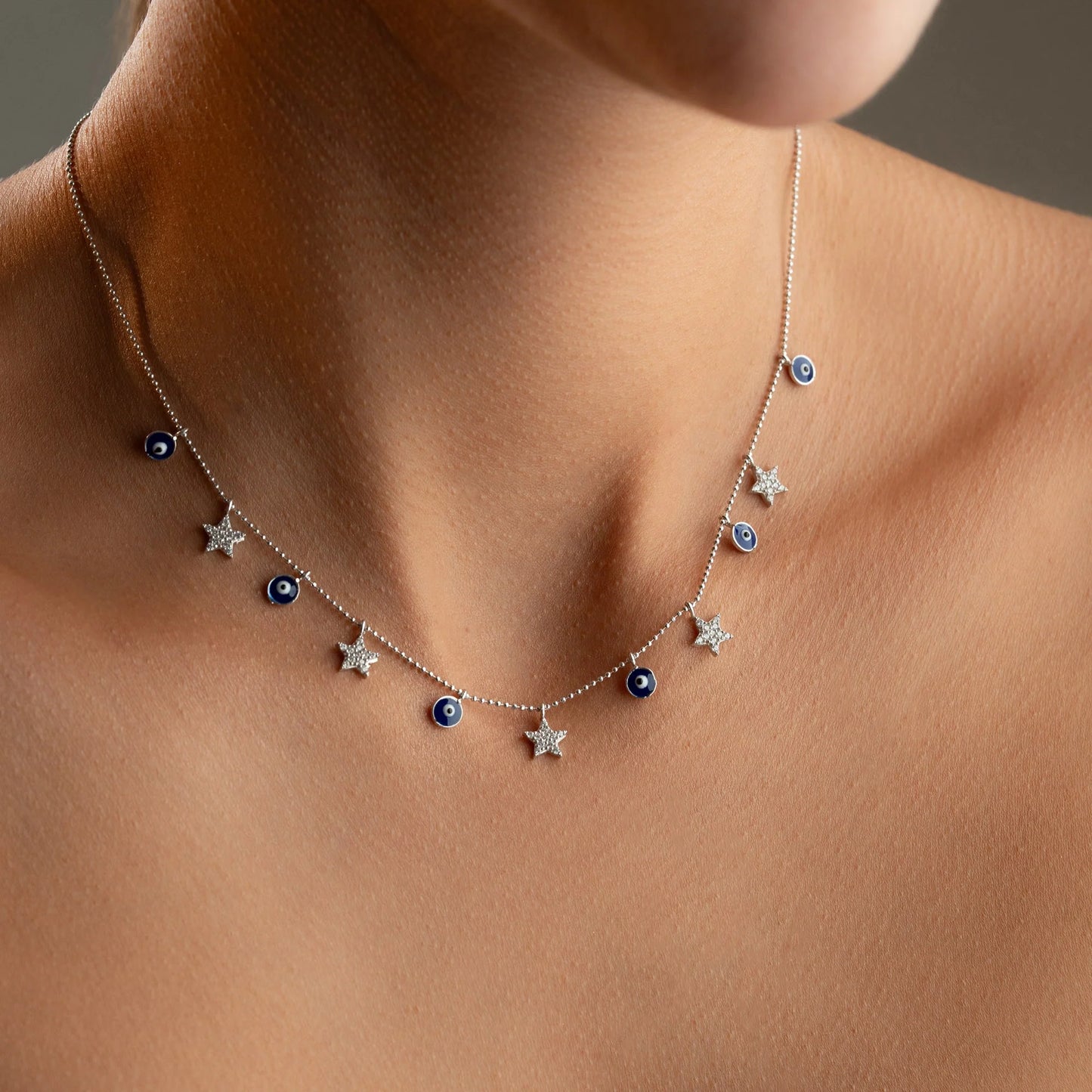 Star x Nazar Necklace | 925 Silver Gold Plated