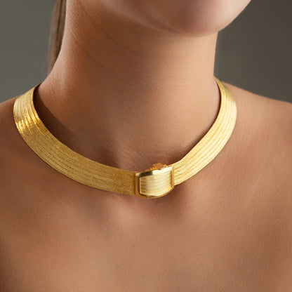 Toscana Hasır Chain | 925 Gold Plated