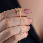 MINI KALP HARFLİ KOLYE