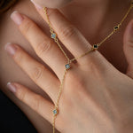 SİYAH MİNİ YONCA Y KOLYE