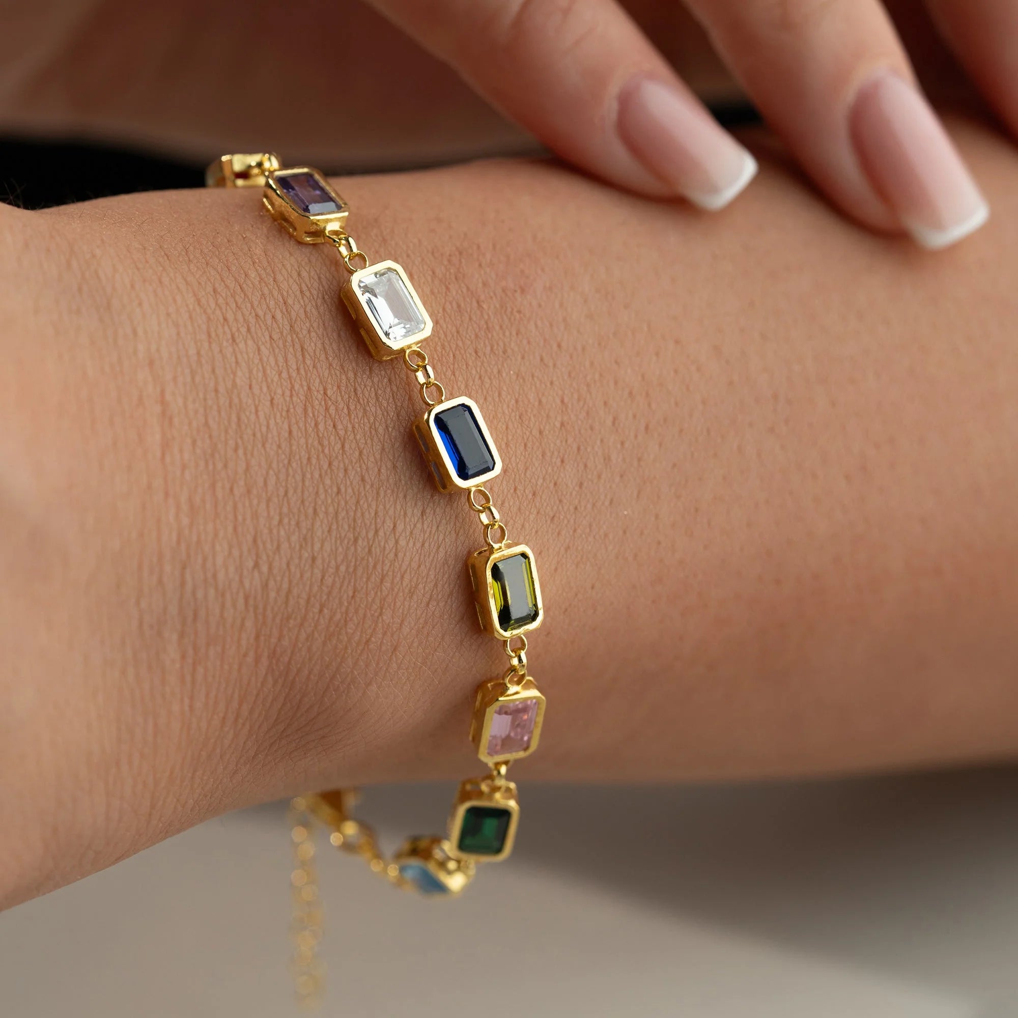 Ruby Bracelets | 925 Silver Gold Plated