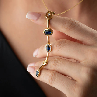 Mari Y Necklace | 925 Silver Gold Plated