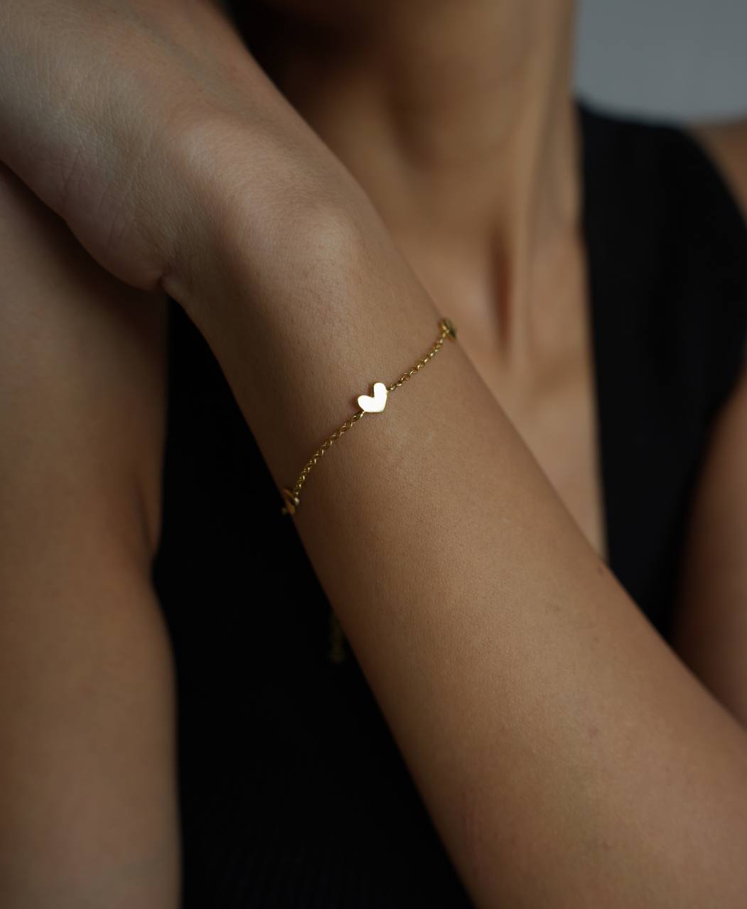 MINI 4-PIECE HEART BRACELET | 925 SILVER GOLD PLATED