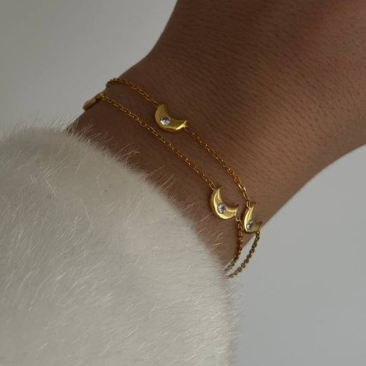 CRESCENT BRACELET | 925 SILVER GOLD PLATED