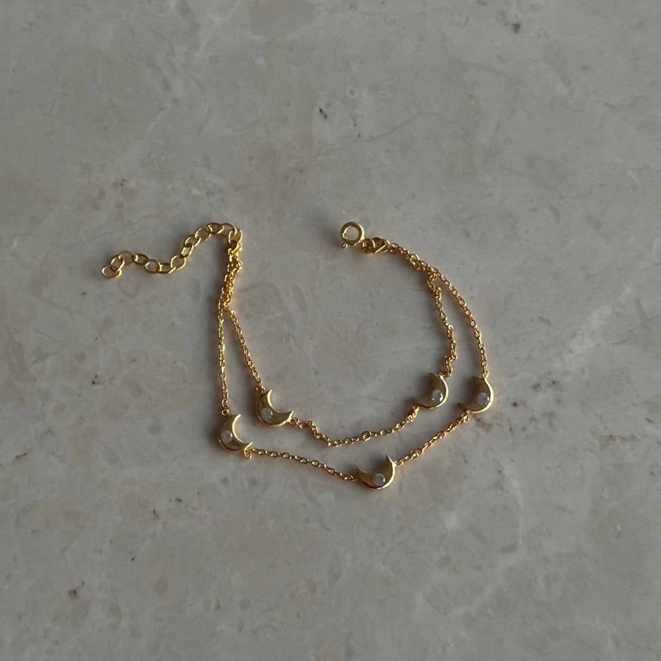 CRESCENT BRACELET | 925 SILVER GOLD PLATED