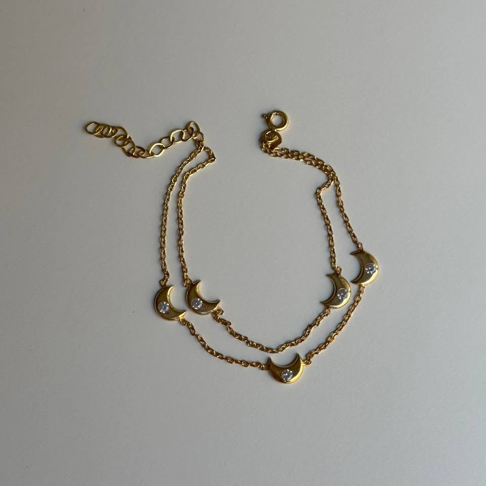 CRESCENT BRACELET | 925 SILVER GOLD PLATED