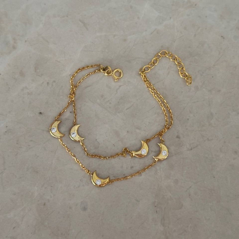 CRESCENT BRACELET | 925 SILVER GOLD PLATED