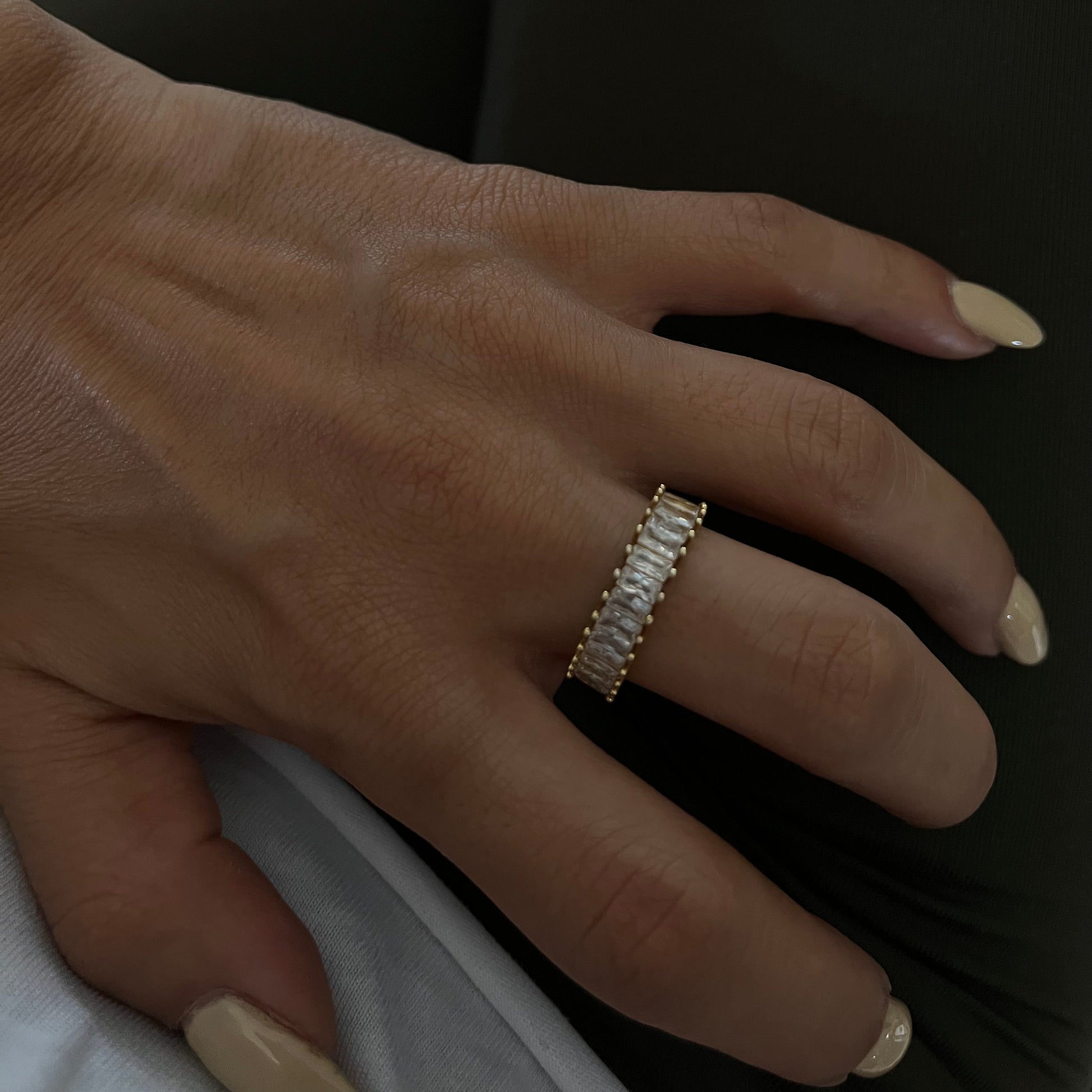 Baguette Stones Ring (6985171304493)