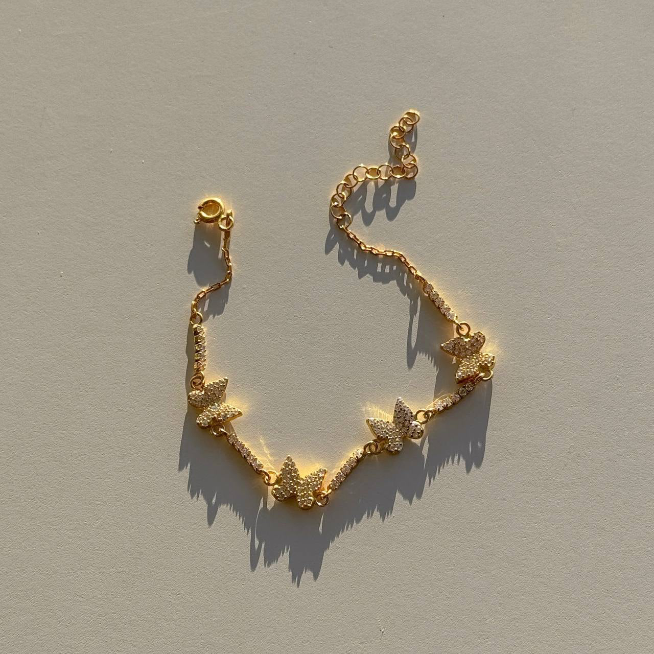 WATER WAY BUTTERFLY BRACELET | 925 SILVER GOLD PLATED