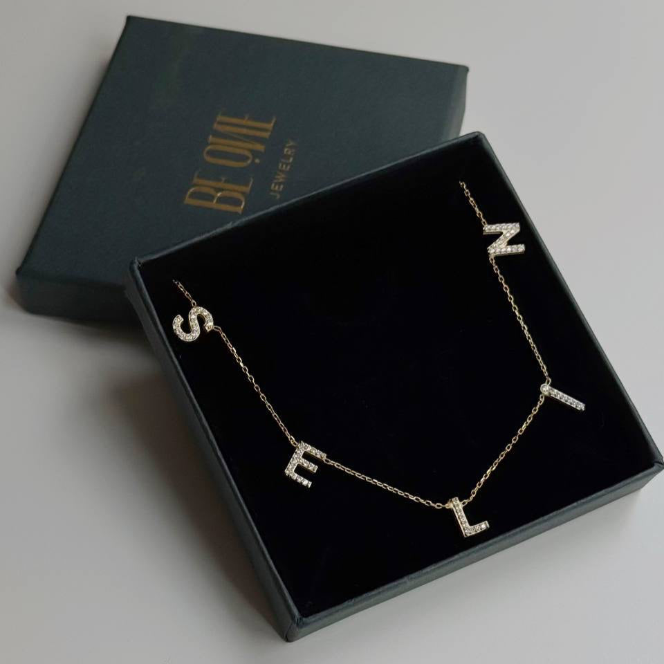 CHOCKER ZİRKON TAŞLI İSİM KOLYE