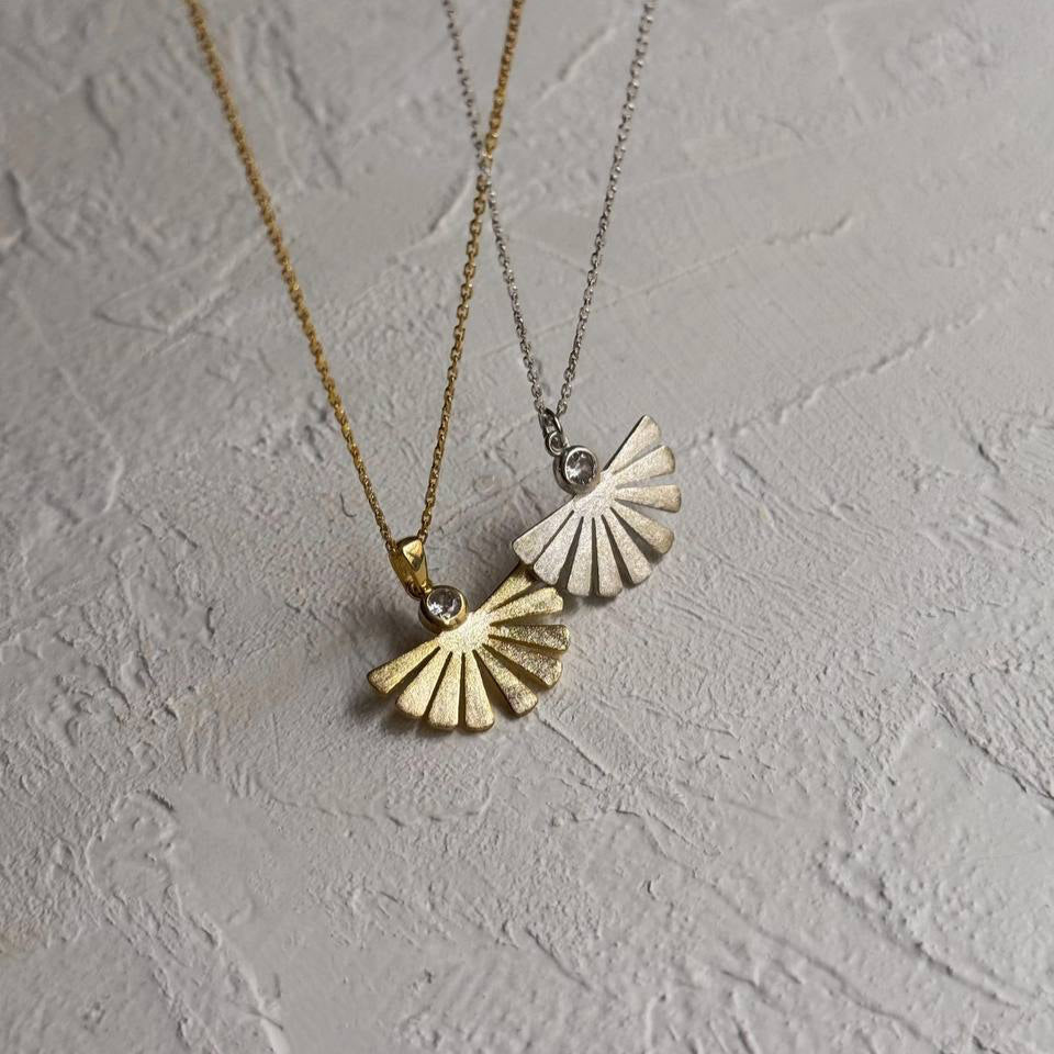 FAN NECKLACE | 925 SILVER GOLD PLATED