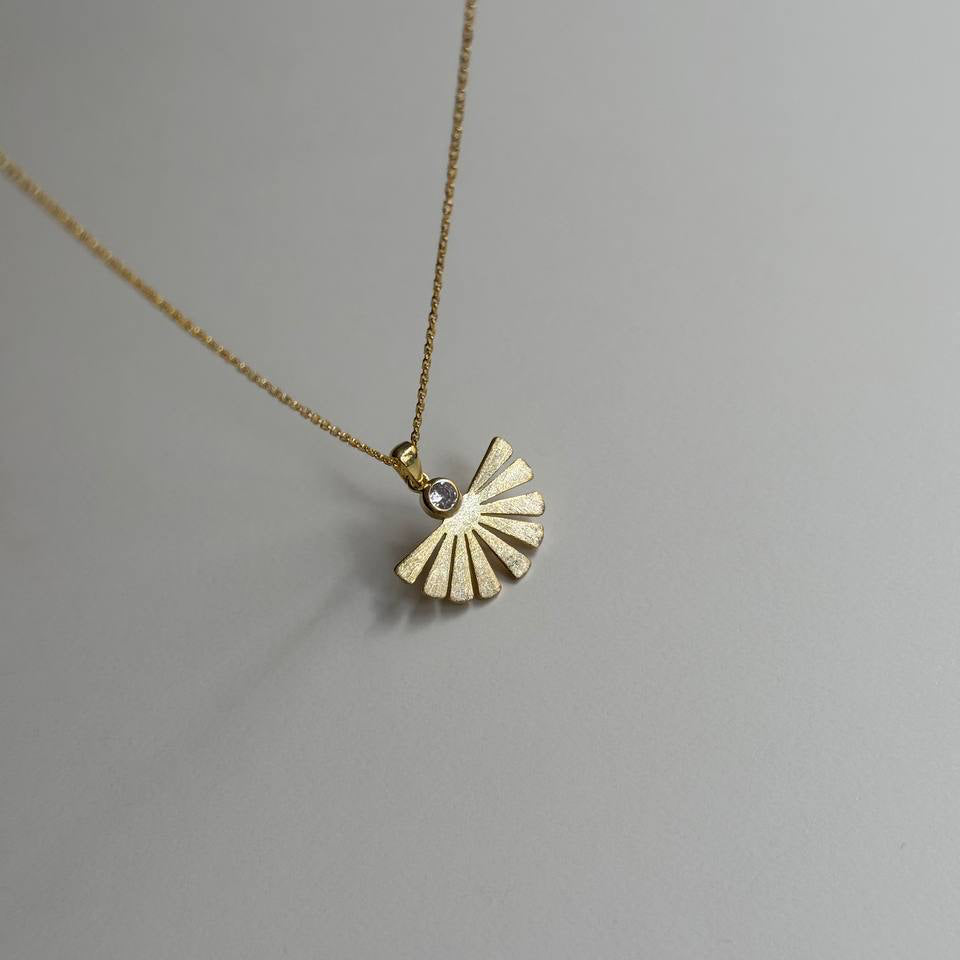 FAN NECKLACE | 925 SILVER GOLD PLATED