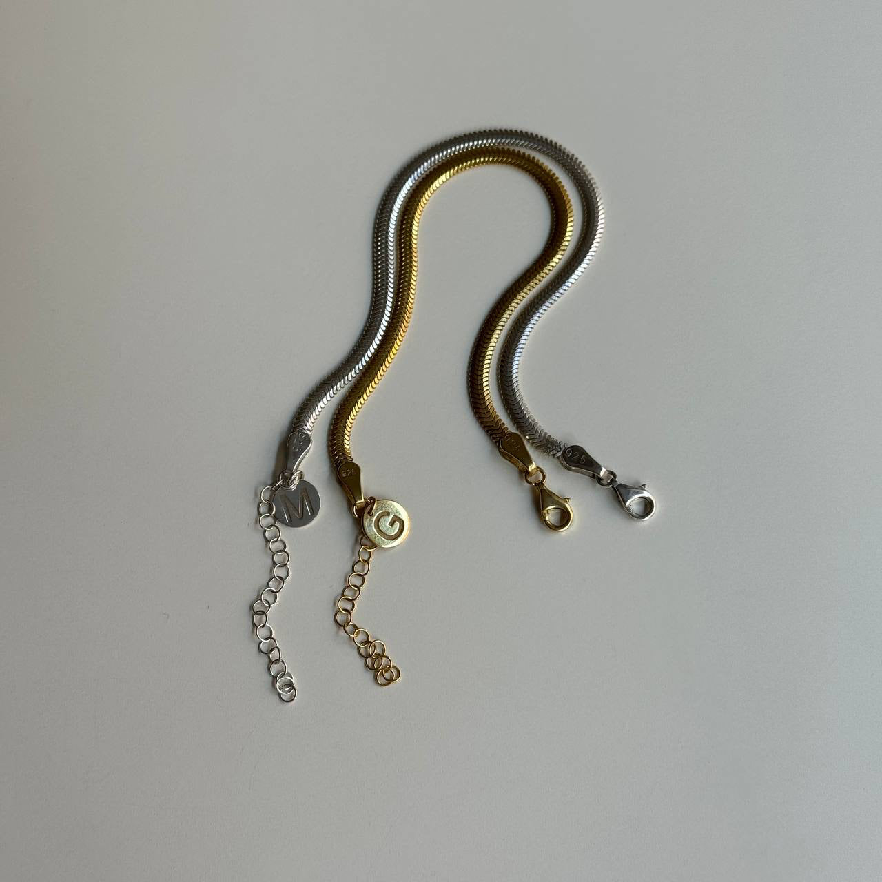 HACİMLİ SNAKE HARFLİ ÇİFT BİLEKLİĞİ