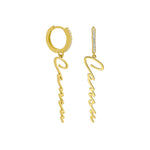 İMZA İSİMLİ DİKEY KÜPE
