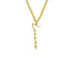 CUBAN ZİNCİRLİ DİKEY İMZA KOLYE