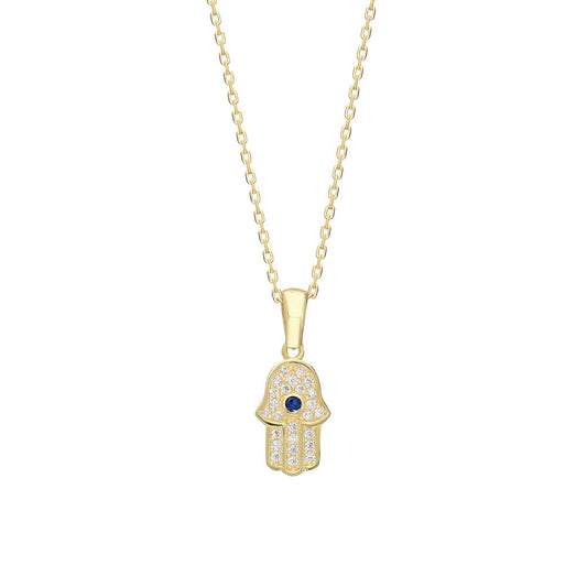 FATIMAS HAND KETTE MIT BLAUE STEIN (8453641634135)